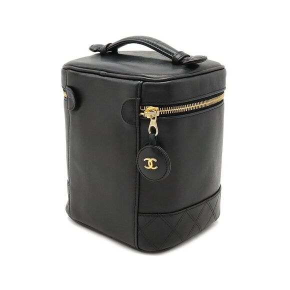 Pre Loved Chanel  Black Leather Vanity Case - Picture 2 of 8